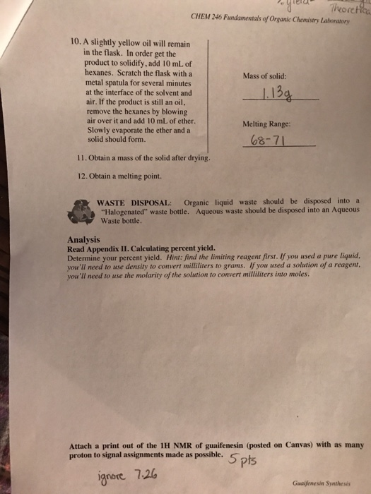 Guaifenesin Lab Info First 4 Photos My Question Chegg Com