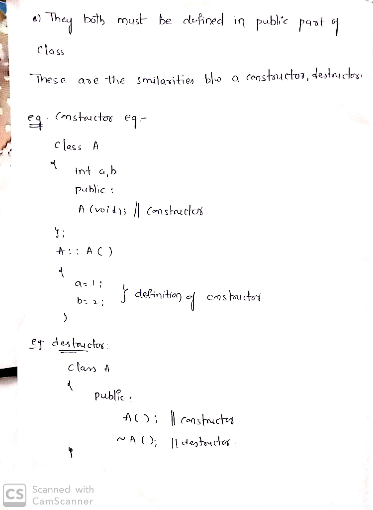 e) Thad hotb must be defined ,n pable paat ‘ a SS Thes e int a,b public: Public IC C Scned with CamScanner