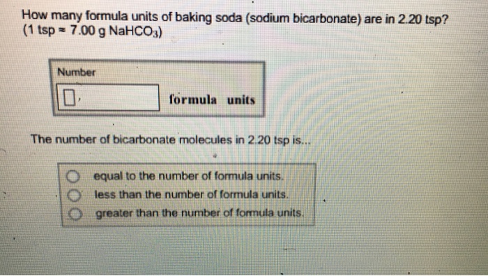 Formula baking soda
