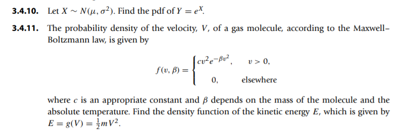 Solved 3 4 10 Let X N M S2 Find The Pdf Of Y Ex 3 4 Chegg Com