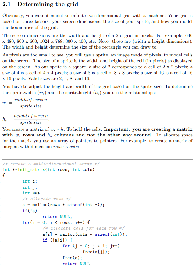 2.1 Determining the grid Obviously, you cannot model an infinite two-dimensional grid with a machine. Your grid is based on t