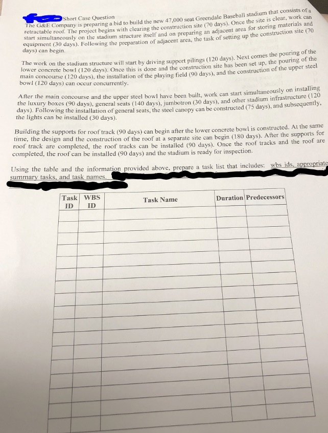 Greendale stadium case solution image