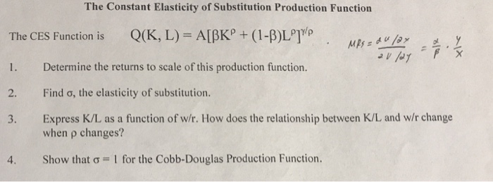 elasticity of substitution