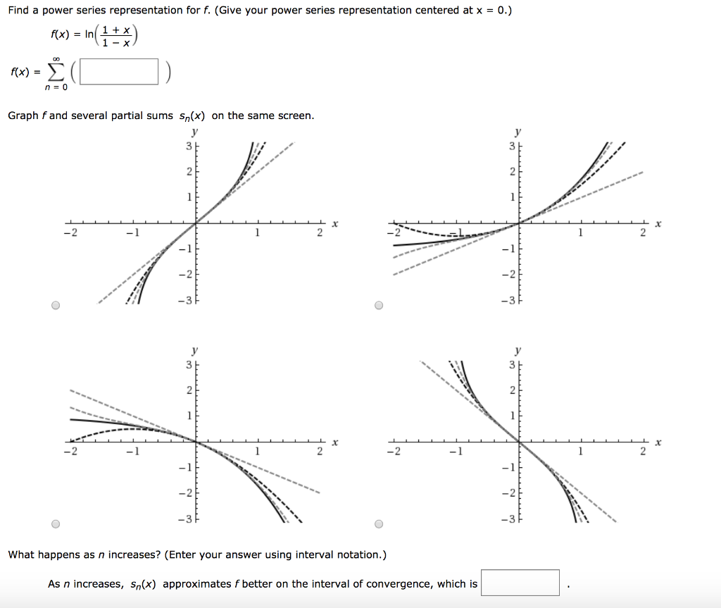 Solved Find A Power Series Representation For F Give Yo Chegg Com