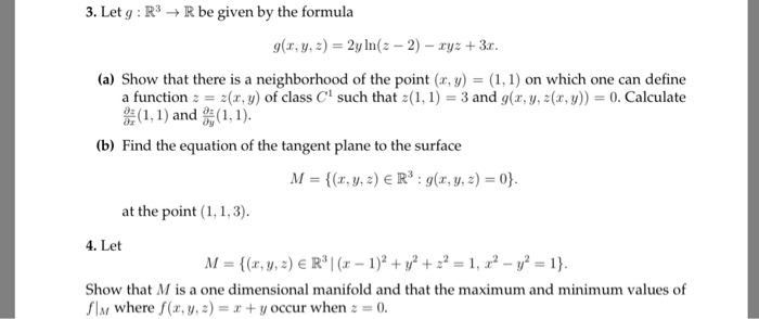 Solved 3 Let G R3r Be Given By The Formula G X Y Z 2y Chegg Com