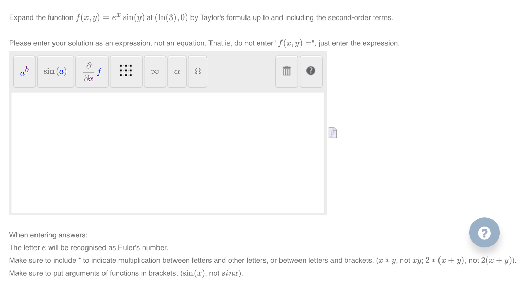 Solved Expand The Function F Z Et Sin Y At In 3 0 B Chegg Com