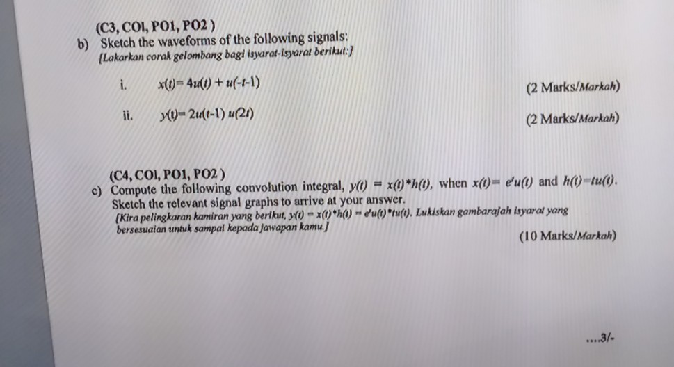 Solved C3 Coi Poi P02 Sketch The Waveforms Of The Chegg Com