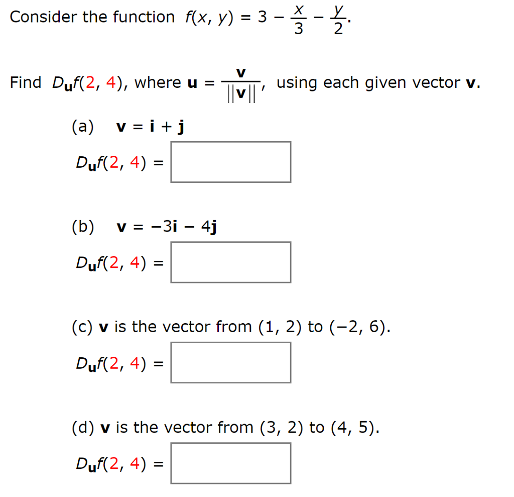 Solved Consider The Function Fx Y 3 A 2 Find Duf 2 Chegg Com