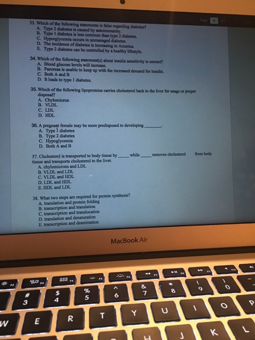 Solved 33. Which Of The Following Statements Is False | Chegg.com