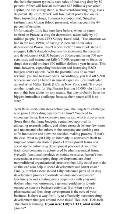 Eli lilly case study answers picture