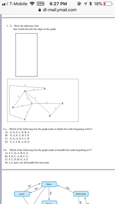 Solved Il T Mobile令ga 6 26 Pm 시 19 Lo Dl Mail Ymai Chegg Com