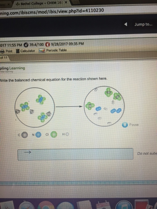 Bethel College Chem 16 X Chegg Com