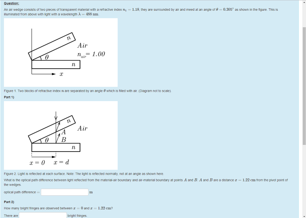 optics - Some doubts related to interference of light by air wedge -  Physics Stack Exchange