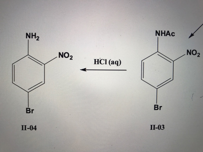 NHAc NH2 No2 No2 NO2 HCI (aq) Br Br II-03 II-04.