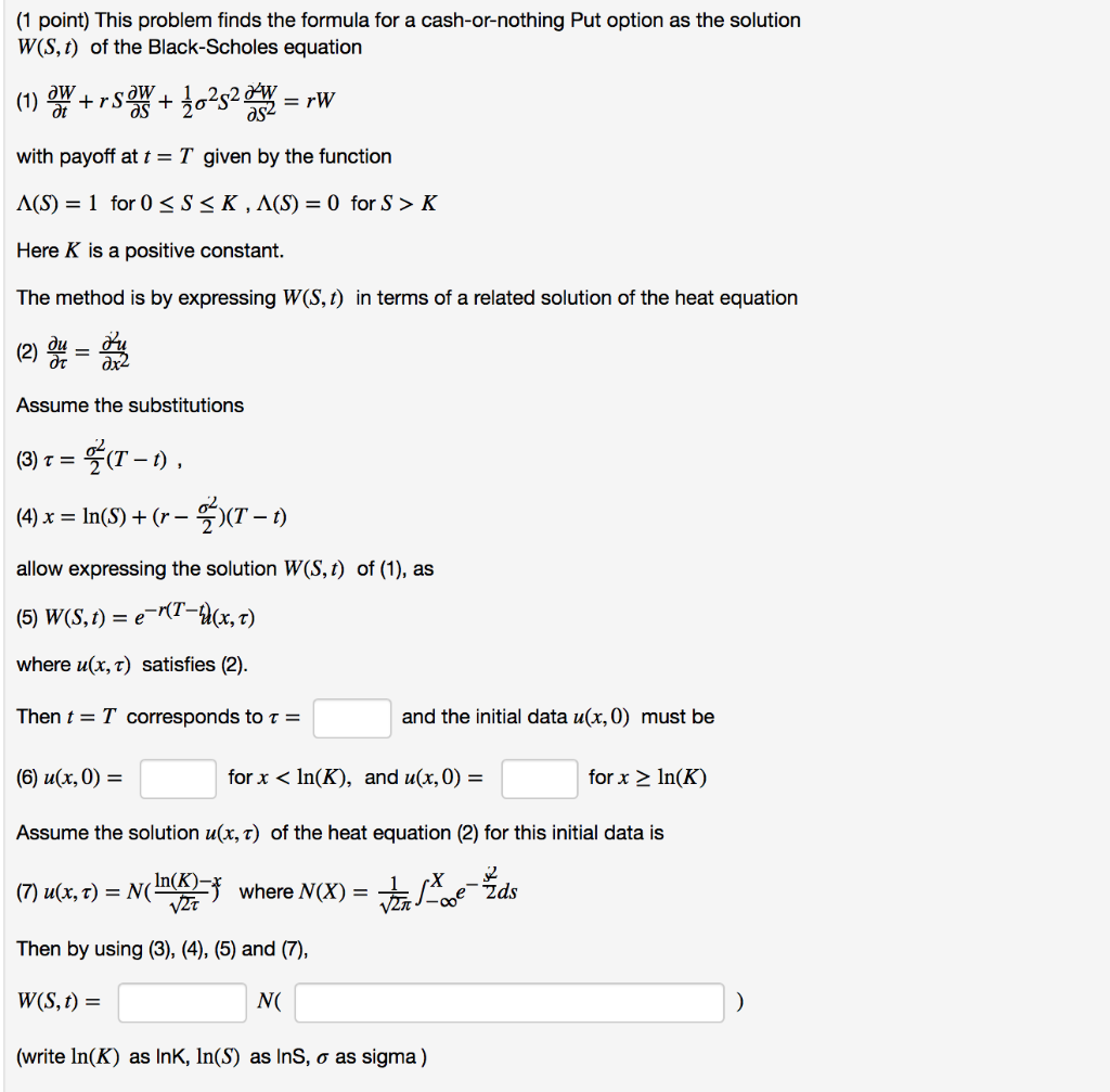 Solved 1 Point This Problem Finds The Formula For A Cas Chegg Com