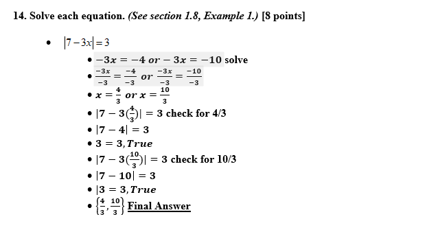 Solved 14 Solve Each Equation See Section 1 8 Example Chegg Com