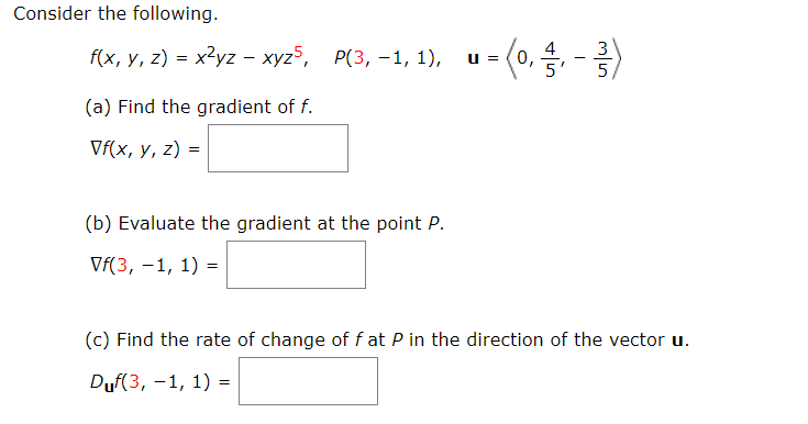 Solved Consider The Following Fx Y Z X2yz Xyz5 P Chegg Com