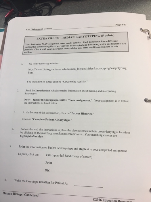 Solved Page 4 22 Cell Division And Geaetics Extra Credit Chegg Com