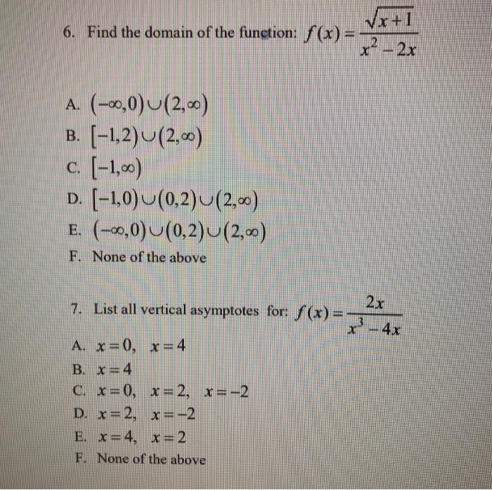 Solved X 1 T X 2x Find The Domain Of The Function F X Chegg Com