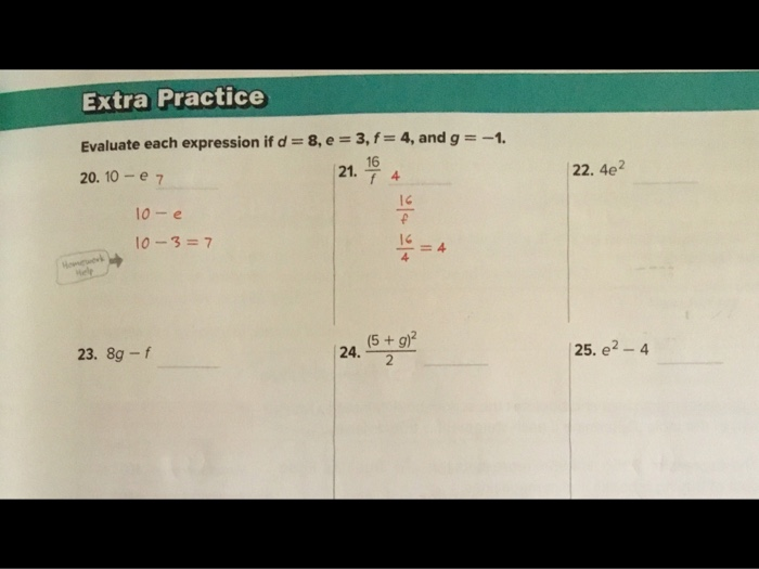 Solved Extra Practice Evaluate Each Expression If D 8 Chegg Com