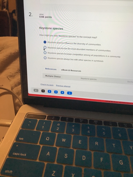 Solved 2. 0.66 points Keystone species How might you add | Chegg.com