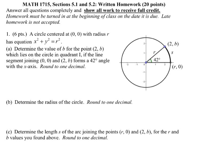 Solved Math 1715, Sections 5.1 And 5.2: Written Homework (20 | Chegg.com