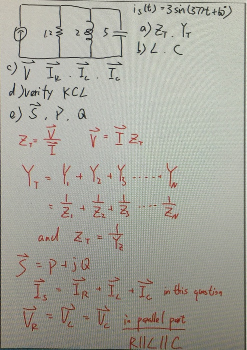 Solved I S T 3 Sin 377t A Z T Y T B L C C V Chegg Com