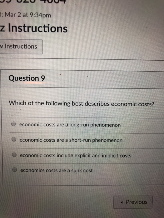 Solved Mar 2 At 9 34pm Z Instructions W Instructions Qu Chegg Com