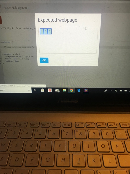 Solved: Start For The Element With Class Container, Set Di  