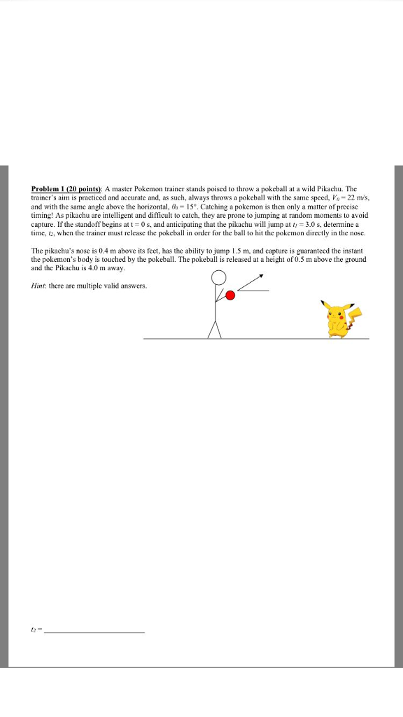 Problem 1 Points A Master Pokemon Trainer Chegg Com