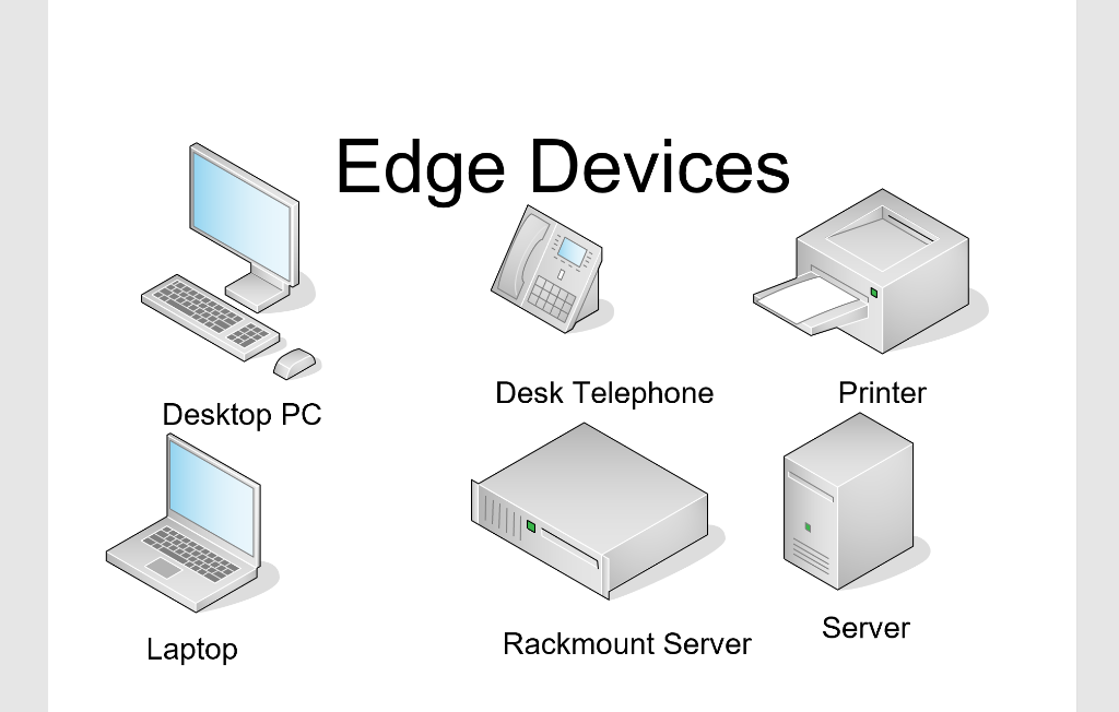 Edge Devices Printer Desk Telephone Desktop PC Server Rackmount Server Laptop