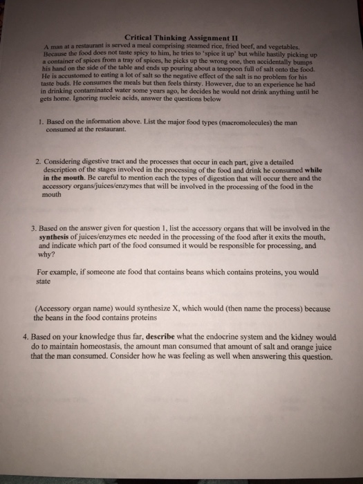 Critical thinking restaurant questions 07 picture