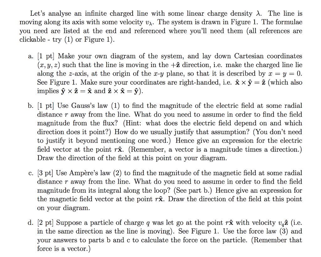 Solved Let S Analyse An Infinite Charged Line With Some L Chegg Com