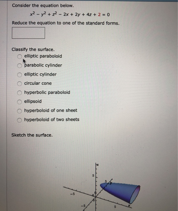 Solved Consider The Equation Below X2 Y2 Z2 2x 2y 4z Chegg Com