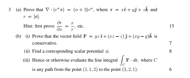 Solved 3 A Prove That V R R N 3 R Where R Ri Yj Chegg Com