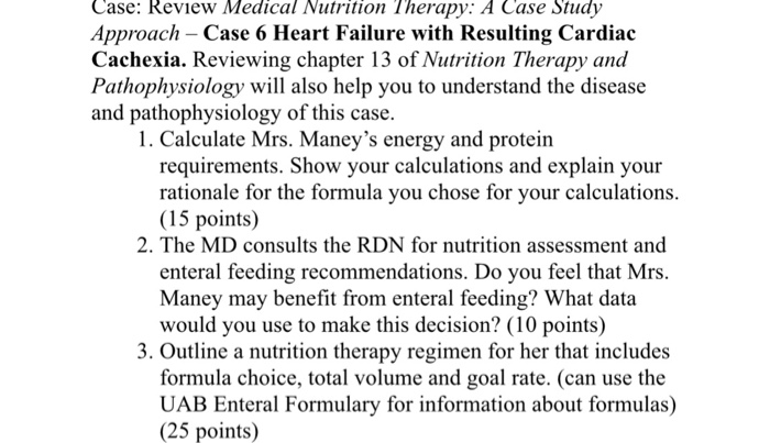 Clinical nutrition case study picture