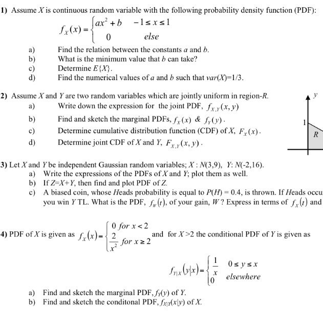 Solved Assume X Is Continuous Random Variable With The Fo Chegg Com