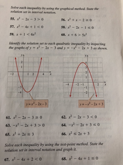 Solved Solve Each Inequality By Using The Graphical Metho Chegg Com