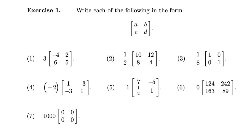 Solved Exercise 1 Write Each Of The Following In The Form 1 Chegg Com