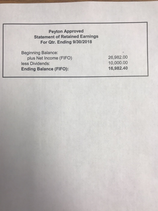 peyton approved income statement