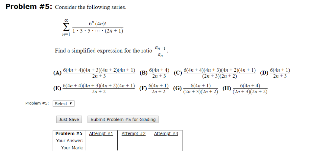 Problem 5 Consider The Following Series 6 4n Chegg Com