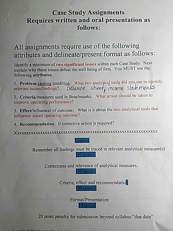 And ... Requires Solved: Assignments Case Written P Study Oral