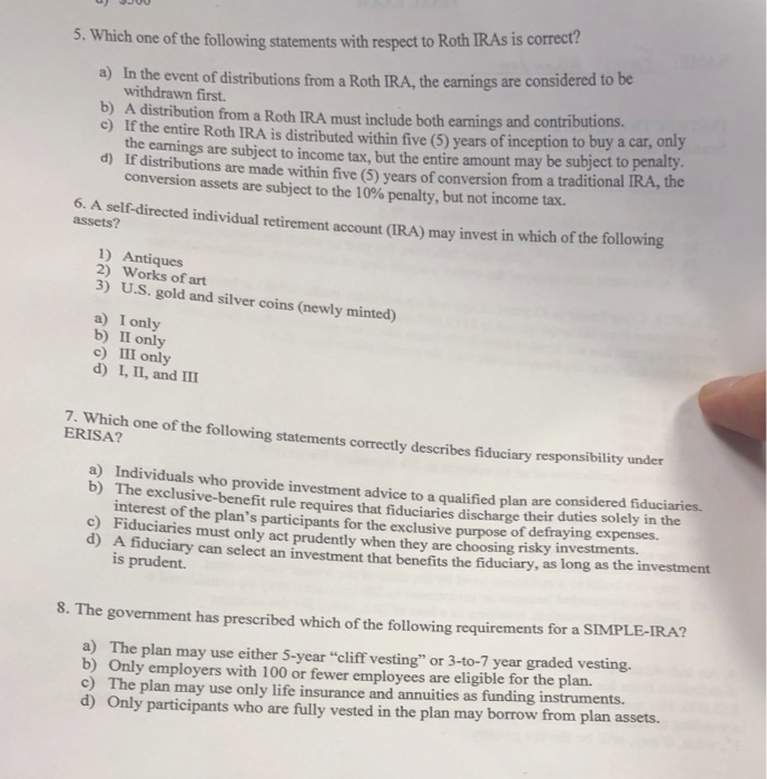 Solved 5. Which One Of The Following Statements With Respect | Chegg.com Solved 5. Which One Of The Following Statements With Respect | Chegg.com