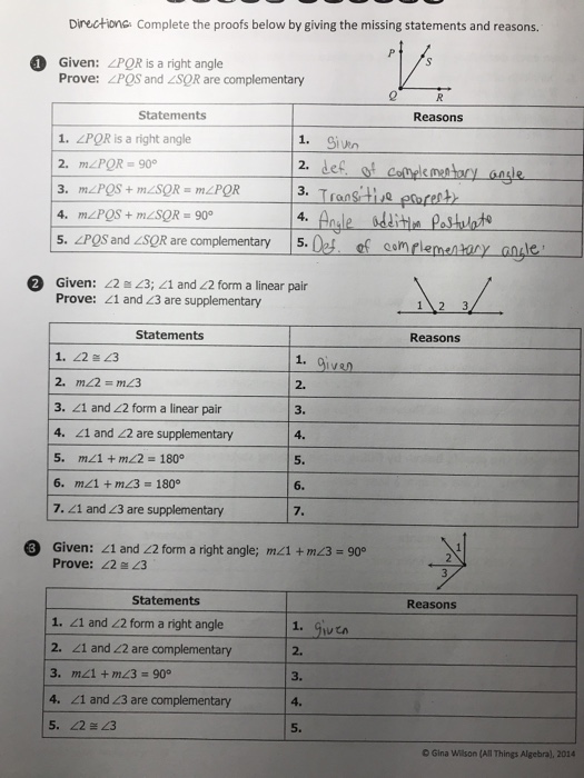 Worksheet Algebraic Proof Answer Key - best worksheet