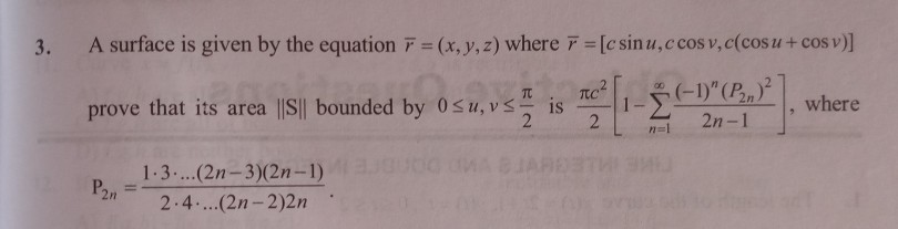 Solved A Surface Is Given By The Equation R X Y Z W Chegg Com