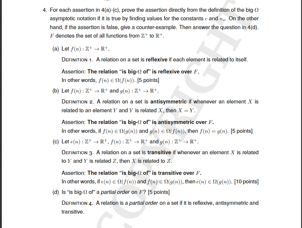 Solved 4 For Each Assertion In 4 A C Prove The Asser Chegg Com
