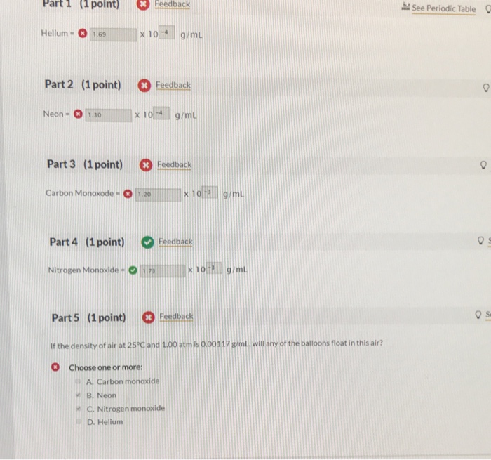 Solved Part1 1point Feedback See Periodic Table Helium Chegg Com