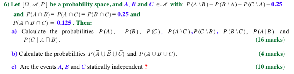 Solved 6 Let Q Of Pl Be A Probability Space And A B Chegg Com