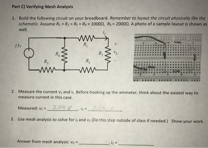 Solved 1- Set up the following circuit with your breadboard