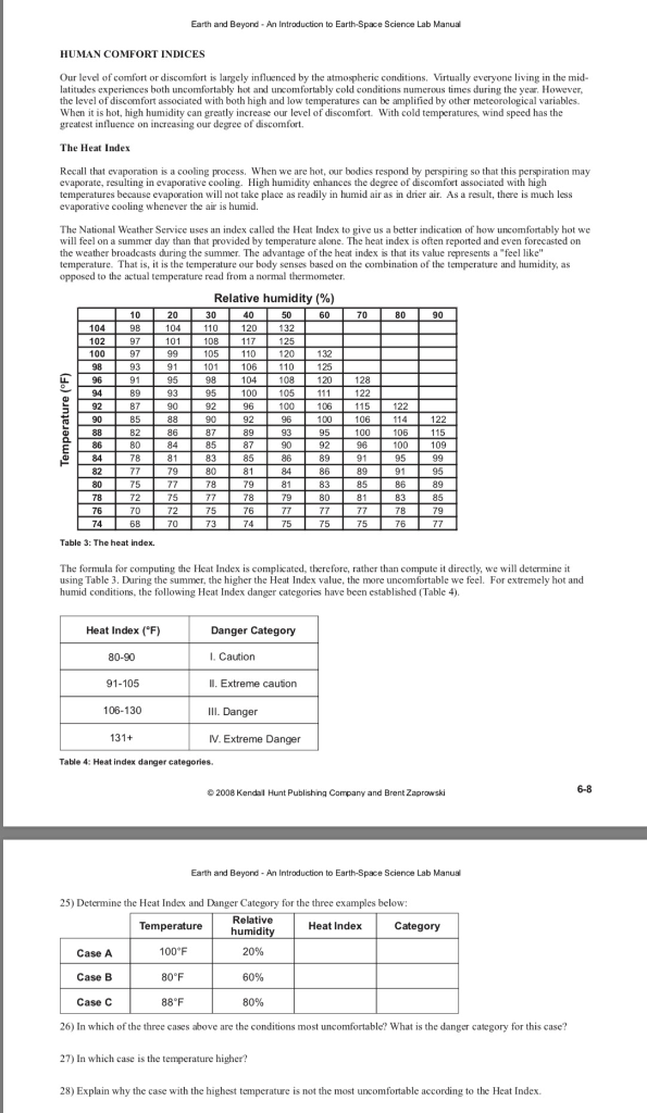 Solved Earth And Beyond An Introduction To Earth Space S